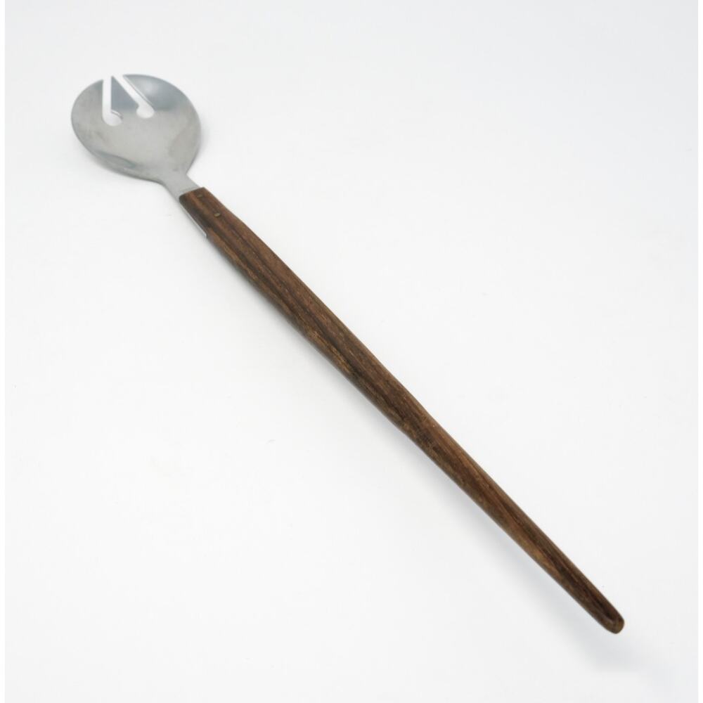 Vtg MCM Salad Serving Fork Only Rosewood Handle Japan Stainless Replacement 13"